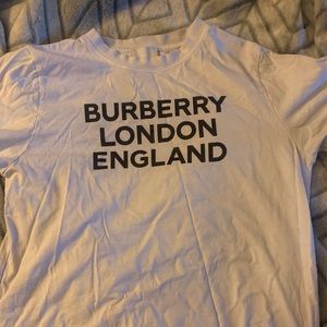 Authentic White and black Burberry T shirt